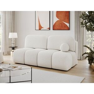Imagine Canapea extensibila 2 locuri ELTAP, Nuwia, 200x102x100 cm, lemn/tesatura boucle, alb