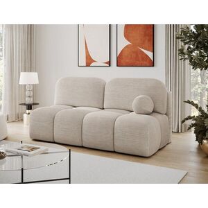 Imagine Canapea extensibila 2 locuri ELTAP, Nuwia, 200x102x100 cm, lemn/catifea din poliester, bej deschis