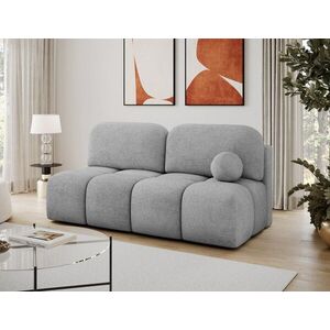 Imagine Canapea extensibila 2 locuri ELTAP, Nuwia, 200x102x100 cm, lemn/plush din poliester, gri deschis