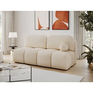 Imagine Canapea extensibila 2 locuri ELTAP, Nuwia, 200x102x100 cm, lemn/plush din poliester, bej deschis