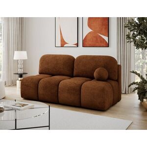 Imagine Canapea extensibila 2 locuri ELTAP, Nuwia, 200x102x100 cm, lemn/plush din poliester, caramiziu