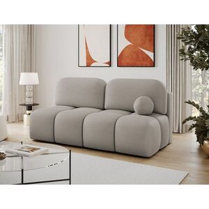 Imagine Canapea extensibila 2 locuri ELTAP, Nuwia, 200x102x100 cm, lemn/plush din poliester, bej inchis