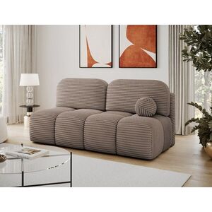 Imagine Canapea extensibila 2 locuri ELTAP, Nuwia, 200x102x100 cm, lemn/catifea din poliester, maro deschis