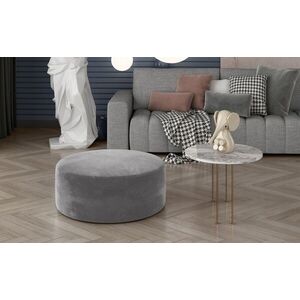 Imagine Taburet ELTAP, Bero, 70x41 cm, lemn/poliester, gri deschis