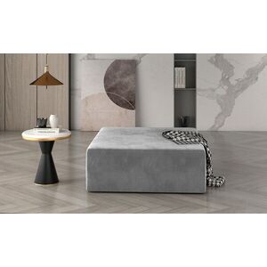 Imagine Taburet ELTAP, Kelim, 83x83x42 cm, lemn/poliester, gri deschis