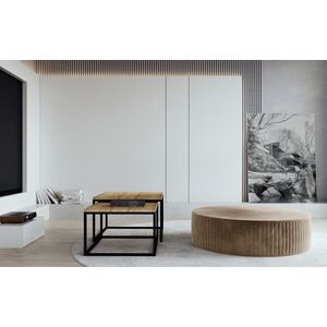 Imagine Taburet ELTAP, Lara, 73x27 cm, lemn/poliester, maro deschis