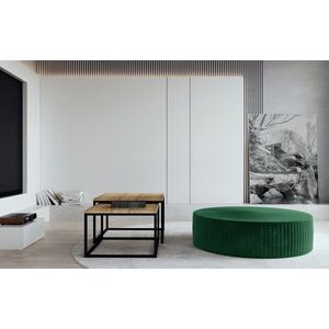 Imagine Taburet ELTAP, Lara, 73x27 cm, lemn/poliester, verde inchis