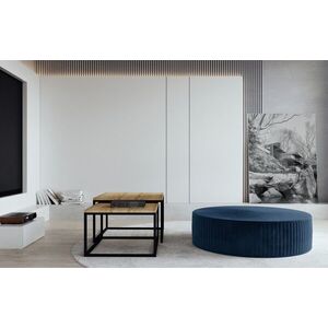 Imagine Taburet ELTAP, Lara, 73x27 cm, lemn/poliester, albastru inchis