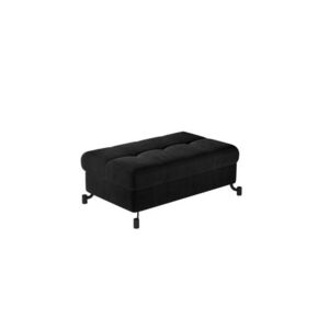 Imagine Taburet cu spatiu pentru depozitare ELTAP, LoreP-09, Lorelle, 100x70x45 cm, lemn/poliester, negru