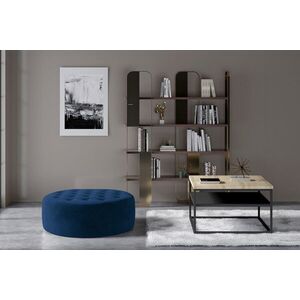 Imagine Taburet ELTAP, Monty, 70x28 cm, lemn/poliester, albastru inchis