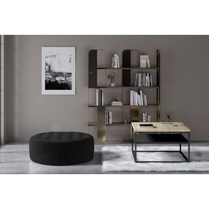 Imagine Taburet ELTAP, Monty, 70x28 cm, lemn/poliester, negru