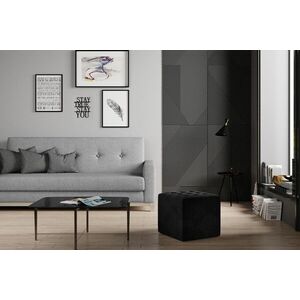 Imagine Taburet ELTAP, Nolla, 40x40x41 cm, lemn/poliester, negru