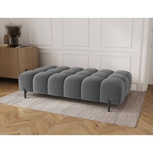 Imagine Taburet ELTAP, Ferivo, 137x68x37 cm, lemn/plush din poliester, gri inchis
