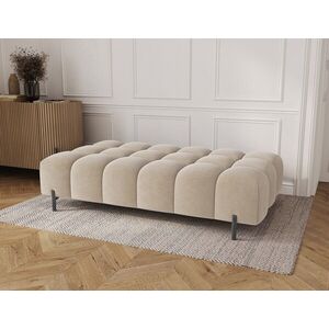 Imagine Taburet ELTAP, Ferivo, 137x68x37 cm, lemn/catifea din poliester, bej deschis