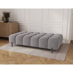 Imagine Taburet ELTAP, Ferivo, 137x68x37 cm, lemn/catifea din poliester, gri