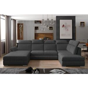 Imagine Coltar extensibil stanga 5 locuri ELTAP, Evl-14, Evanell, 336x211x102 cm, lemn/poliester, gri inchis