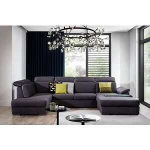Imagine Coltar extensibil dreapta 5 locuri ELTAP, Evl-51, Evanell, 336x211x102 cm, lemn/poliester, gri inchis