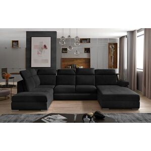 Imagine Coltar extensibil dreapta 5 locuri ELTAP, Evl-56, Evanell, 336x211x102 cm, lemn/poliester, negru
