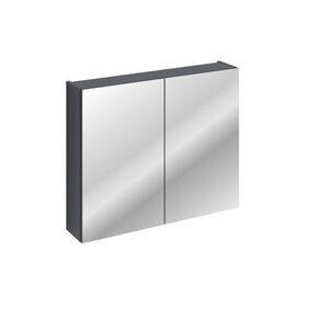 Imagine Cabinet cu oglinda si 2 usi, Santa Fe Deep Blue, Comad, 80x17x65 cm, MDF/PAL laminat, albastru indigo