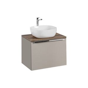Imagine Set mobiler baie, dulap cu lavoar, 60 cm, Santa Fe Taupe, Comad, MDF/PAL laminat, gri/stejar santa fe vintage