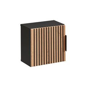 Imagine Dulap suspendat cu 1 usa, Xilo Black, Comad, 35x22x35 cm, MDF/PAL laminat, stejar wotan/gri piatra