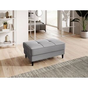 Imagine Taburet cu spatiu pentru depozitare ELTAP, BEL-03NU, Bellis, 97x62x42 cm, lemn/poliester, gri deschis