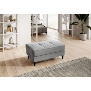 Imagine Taburet cu spatiu pentru depozitare ELTAP, BEL-04SO, Bellis, 97x62x42 cm, lemn/poliester, gri deschis