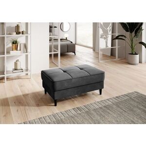 Imagine Taburet cu spatiu pentru depozitare ELTAP, BEL-06LO, Bellis, 97x62x42 cm, lemn/poliester, gri inchis