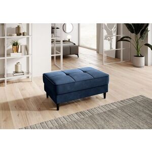 Imagine Taburet cu spatiu pentru depozitare ELTAP, BEL-40LO, Bellis, 97x62x42 cm, lemn/poliester, albastru inchis