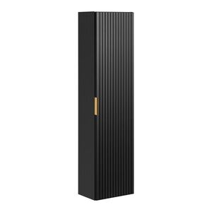 Imagine Dulap inalt cu usa, cu fixare pe perete, Adel Black, Comad, 35x25x140 cm, MDF/PAL laminat, negru mat/grafit