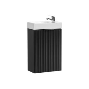Imagine Set dulap de baie cu lavoar, 40 cm, Adel Black, Comad, MDF/PAL laminat, negru mat