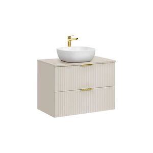 Imagine Set mobiler baie, dulap cu lavoar, 80 cm Smile, Adel Cashmere, Comad, MDF/PAL laminat, casmir mat