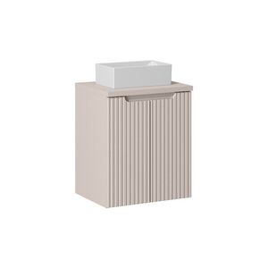 Imagine Set mobiler baie, dulap cu lavoar, 50 cm D Un Gaja, Nova Cashmere, Comad, MDF/PAL laminat, casmir mat