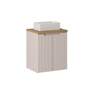 Imagine Set mobiler baie, dulap cu lavoar, 50 cm D Un Gaja, Nova Cashmere Oak, Comad, MDF/PAL laminat, casmir mat