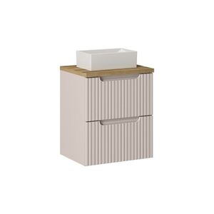 Imagine Set mobiler baie, dulap cu lavoar, 50 cm S Un Gaja, Nova Cashmere Oak, Comad, MDF/PAL laminat, casmir mat