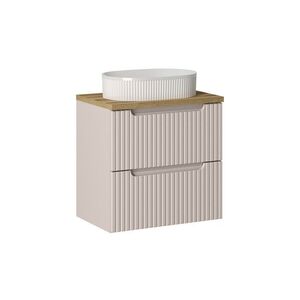 Imagine Set mobiler baie, dulap cu lavoar, 60 cm S Un Beyond, Nova Cashmere Oak, Comad, MDF/PAL laminat, casmir mat