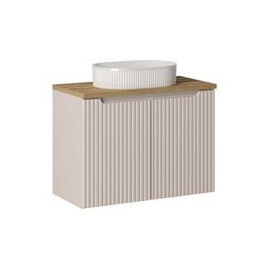Imagine Set mobiler baie, dulap cu lavoar, 80 cm D Un Beyond, Nova Cashmere Oak, Comad, MDF/PAL laminat, casmir mat