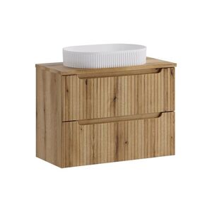 Imagine Set mobiler baie, dulap cu lavoar, 80 cm S Un Beyond, Nova Coast Evoke Oak, Comad, MDF/PAL laminat, stejar coast evoke