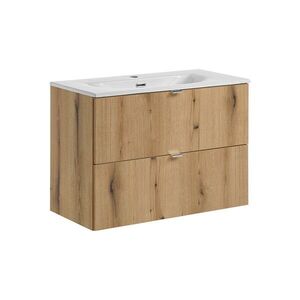 Imagine Set dulap de baie cu lavoar, 80 cm S Dance, Nova Oak, Comad, PAL laminat, stejar coast evoke