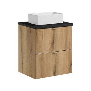 Imagine Set mobiler baie, dulap cu lavoar, 50 cm S Un Gaja, Nova Oak Black, Comad, MDF/PAL laminat, stejar coast evoke