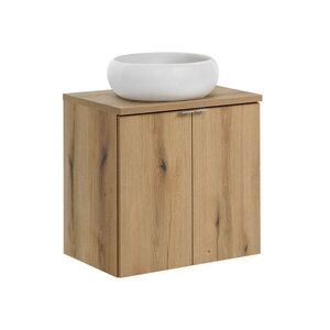 Imagine Set mobiler baie, dulap cu lavoar, 60 cm D Un Wik, Nova Oak, Comad, PAL laminat, stejar coast evoke