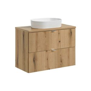 Imagine Set mobiler baie, dulap cu lavoar, 80 cm S Un Beyond, Nova Oak, Comad, PAL laminat, stejar coast evoke