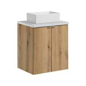 Imagine Set mobiler baie, dulap cu lavoar, 50 cm D Un Gaja, Nova Oak White, Comad, MDF/PAL laminat, stejar coast evoke