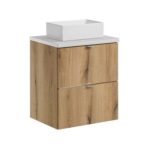Imagine Set mobiler baie, dulap cu lavoar, 50 cm S Un Gaja, Nova Oak White, Comad, MDF/PAL laminat, stejar coast evoke