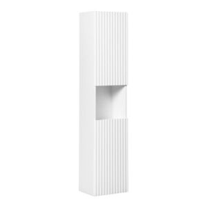 Imagine Dulap inalt cu usi, cu fixare pe perete, Nova White, Comad, 30x25x140 cm, MDF/PAL laminat, alb mat