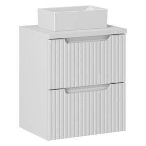 Imagine Set mobiler baie, dulap cu lavoar, 50 cm Gaja, Nova White, Comad, MDF/PAL laminat, alb mat
