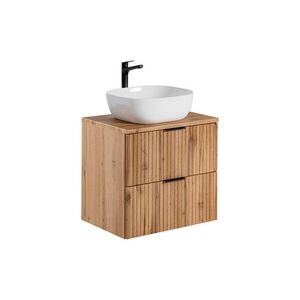 Imagine Set mobiler baie, dulap cu lavoar, 60 cm Smile, Adel Oak, Comad, MDF/PAL laminat, stejar wotan