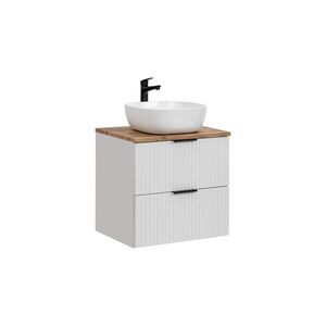 Imagine Set mobiler baie, dulap cu lavoar, 60 cm, Adel White, Comad, MDF/PAL laminat, alb mat