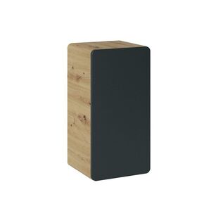 Imagine Dulapior cu 1 usa, cu fixare pe perete , Aruba Cosmos, Comad, 35x32x68 cm, MDF/PAL laminat, gri/stejar craft gold
