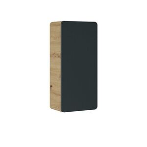 Imagine Dulapior cu 1 usa, cu fixare pe perete , Aruba Cosmos, Comad, 35x22x75 cm, MDF/PAL laminat, gri/stejar craft gold